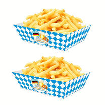 Oktoberfest Snack Bowl Set - 40 Disposable Bowls with Blue and White Design