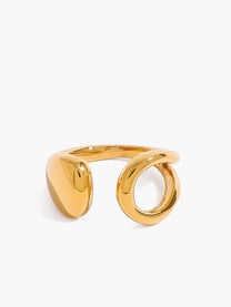 Open Drip Gold-Tone Ring