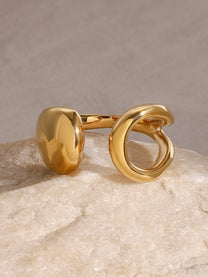 Open Drip Gold-Tone Ring