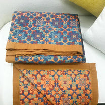 Organic Cotton Blue Patterned Reversible Quilt