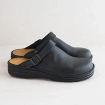 Orthopaedic Leather Slippers With Arch Support And Cushioned Insoles