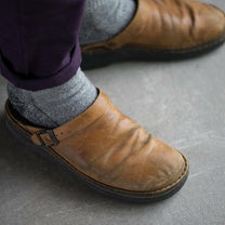 Orthopaedic Leather Slippers With Arch Support And Cushioned Insoles