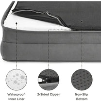 Orthopedic Dog Bed With Memory Foam And Plush Cover