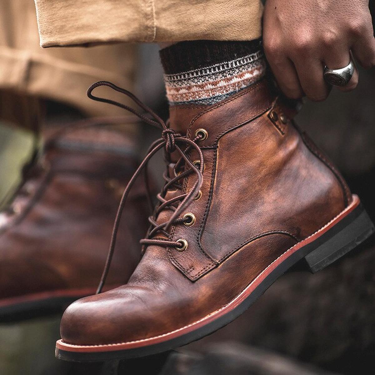 Orthopedic Leather Men&#39;s Boots
