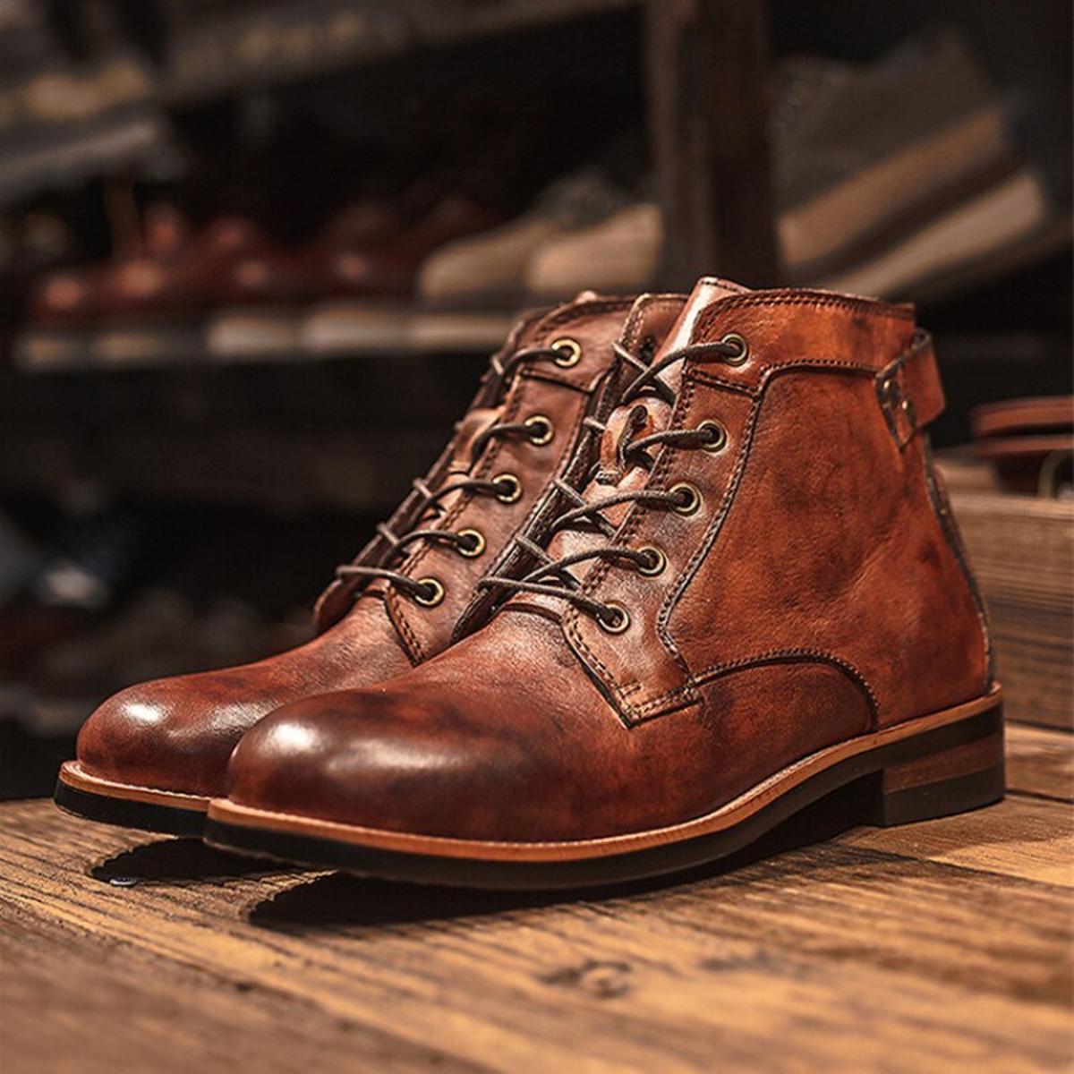 Orthopedic Leather Men&#39;s Boots