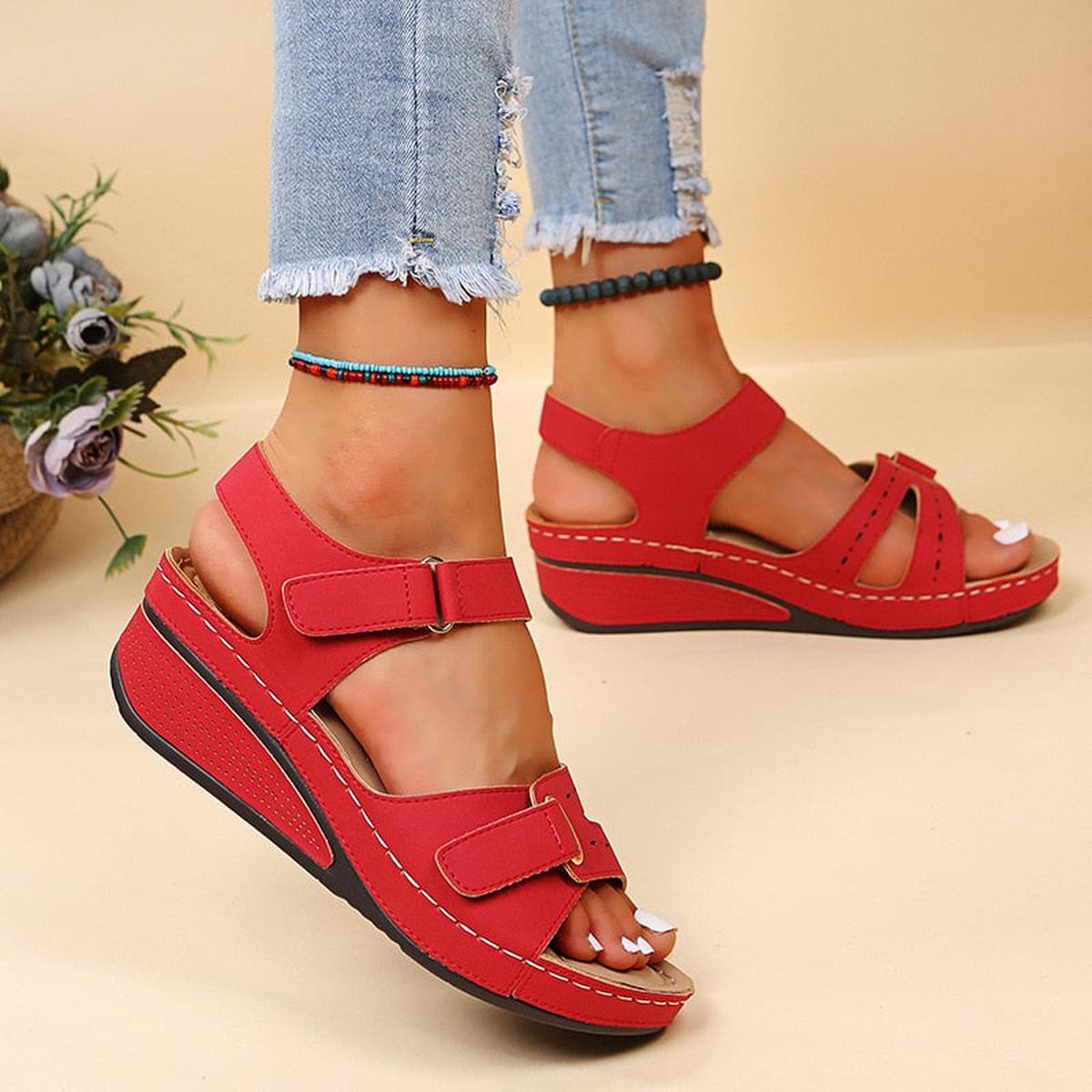 Orthopedic Sandals With Velcro Closure For Comfort