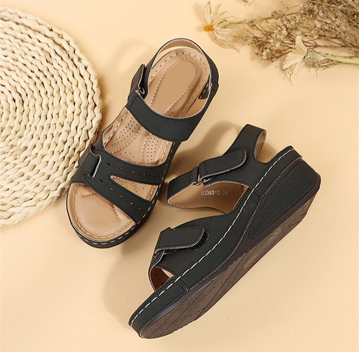 Orthopedic Sandals With Velcro Closure For Comfort