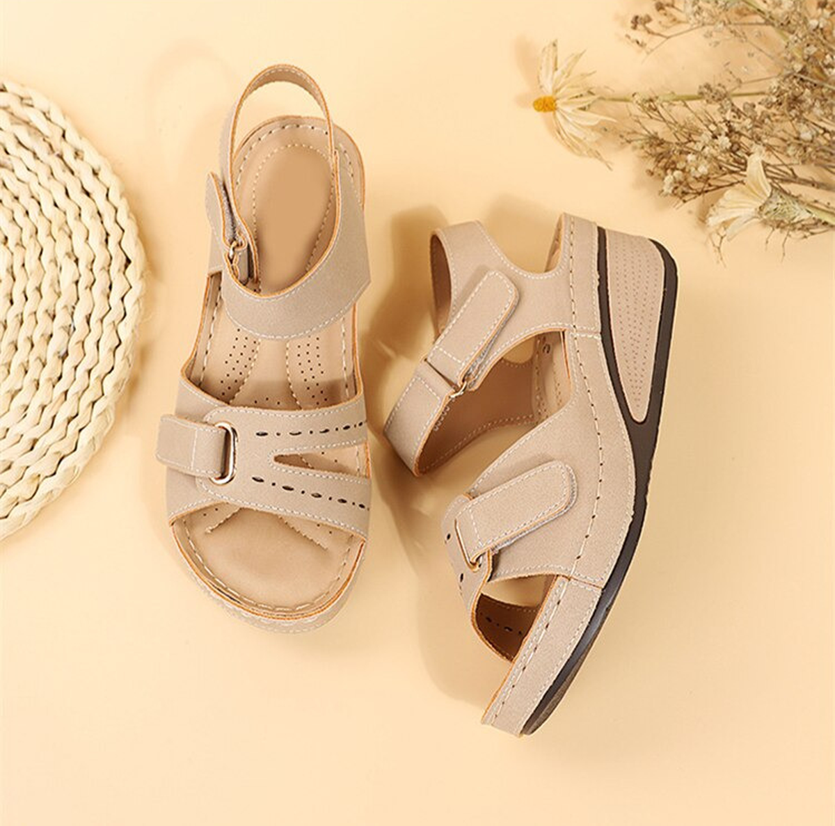 Orthopedic Sandals With Velcro Closure For Comfort