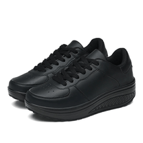 Orthopedic Women&#39;s Black Leather Sneakers