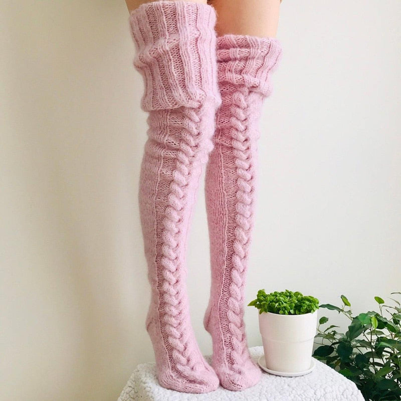 Over-The-Knee Knit Socks For Women - Winter Fashion Accessory