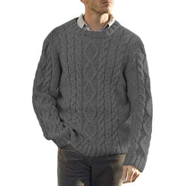Oversized Chunky Cable Knit Sweater for Men