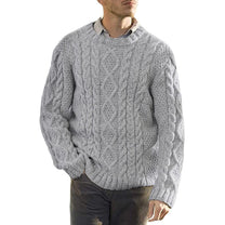 Oversized Chunky Cable Knit Sweater for Men