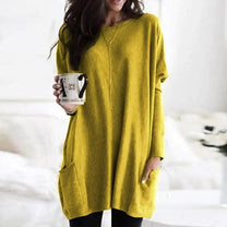 Oversized Cotton Blend Crew Neck Sweater Herwick