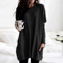 Oversized Cotton Blend Crew Neck Sweater Herwick