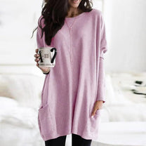 Oversized Cotton Blend Crew Neck Sweater Herwick