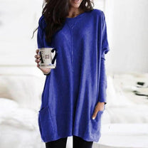 Oversized Cotton Blend Crew Neck Sweater Herwick