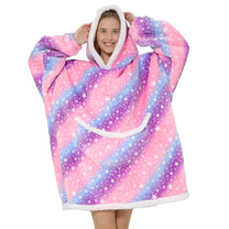 Oversized Fleece Blanket With Hood And Pockets