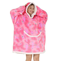 Oversized Fleece Blanket With Hood And Pockets