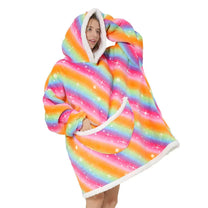Oversized Fleece Blanket With Hood And Pockets