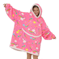 Oversized Fleece Blanket With Hood And Pockets