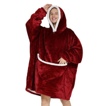 Oversized Fleece Blanket With Hood And Pockets