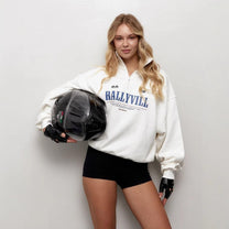 Oversized Graphic Half-Zip Sweatshirt Herwick