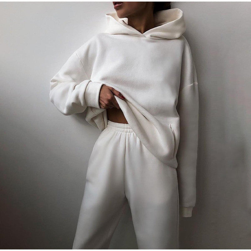 Oversized High-Waist Jogging Suit With Hoodie