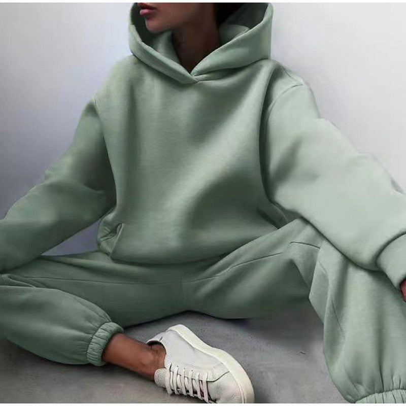Oversized High-Waist Jogging Suit With Hoodie