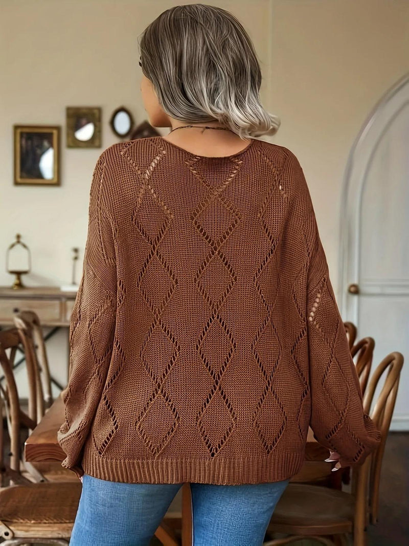 Oversized Knit Sweater Loose Fit Fall Winter Fashion