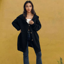 Oversized Knitted Wool Feel Cardigan