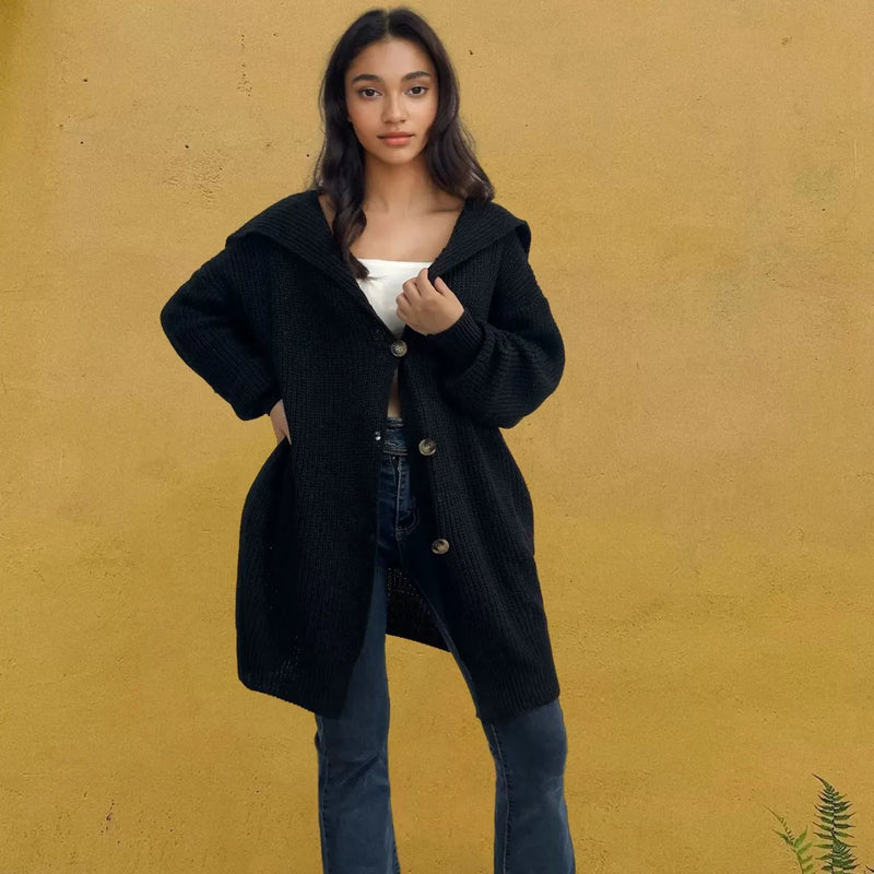 Oversized Knitted Wool Feel Cardigan