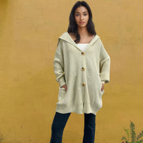 Oversized Knitted Wool Feel Cardigan