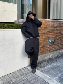 Oversized Men&#39;s Tracksuit With Hoodie And Joggers