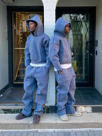 Oversized Men&#39;s Tracksuit With Hoodie And Joggers