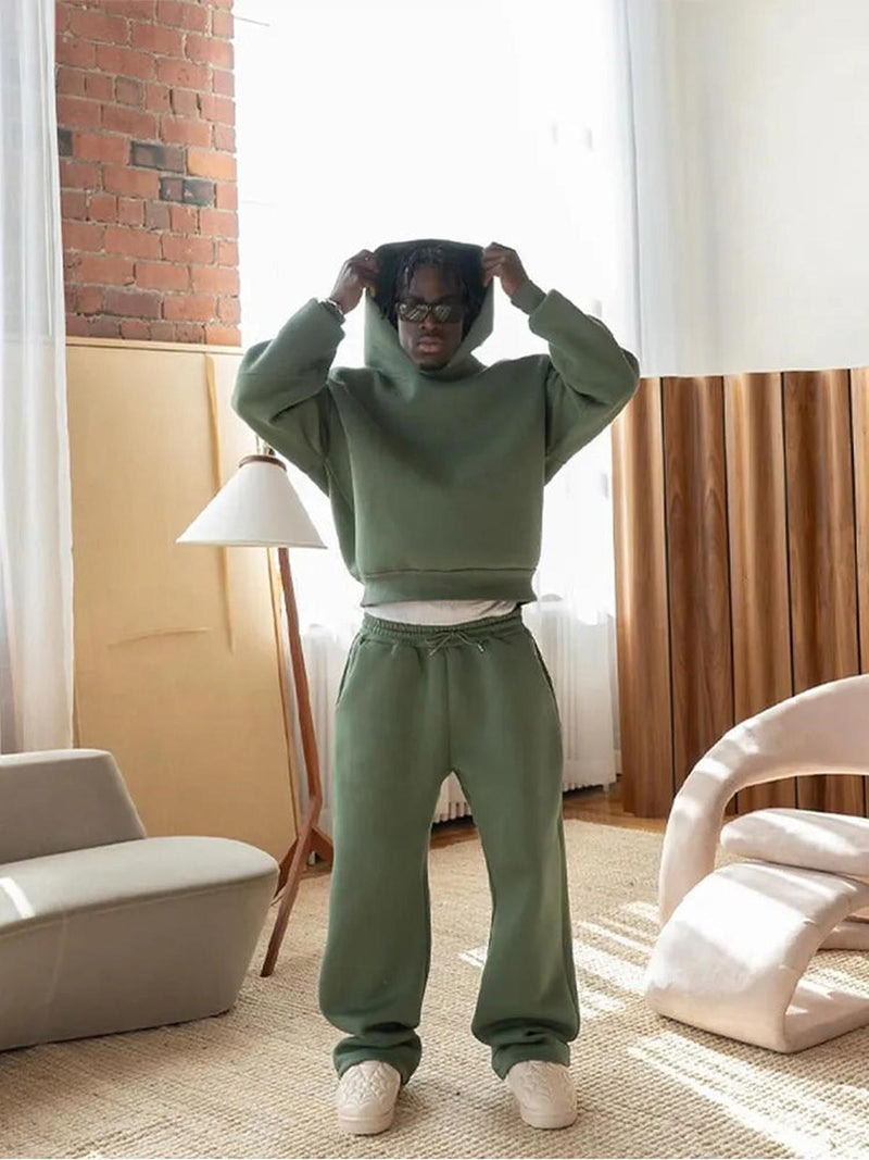 Oversized Men&#39;s Tracksuit With Hoodie And Joggers