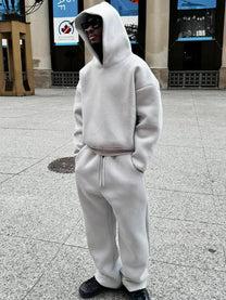 Oversized Men&#39;s Tracksuit With Hoodie And Joggers