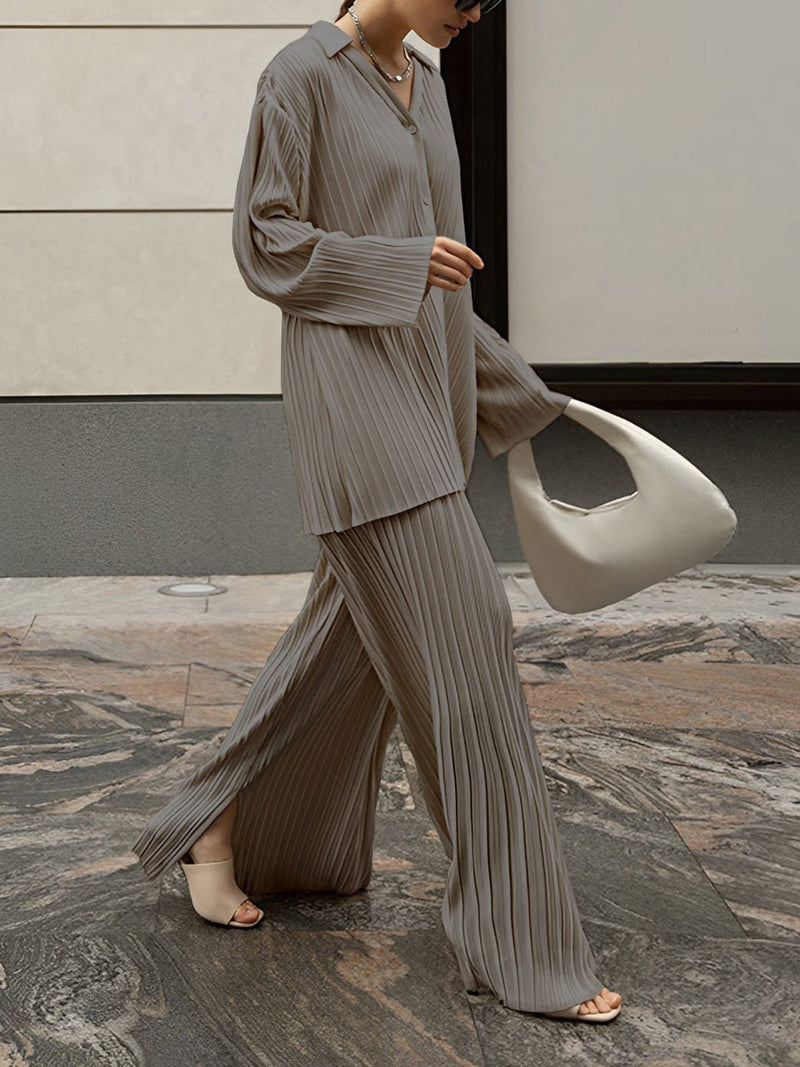 Oversized Pleated Co-ord Pants Set