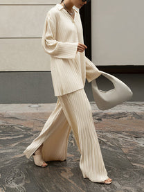 Oversized Pleated Co-ord Pants Set