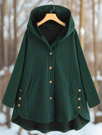 Oversized Quilted Hooded Jacket For Women
