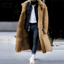 Oversized Shearling-Lined Insulated Trench Coat