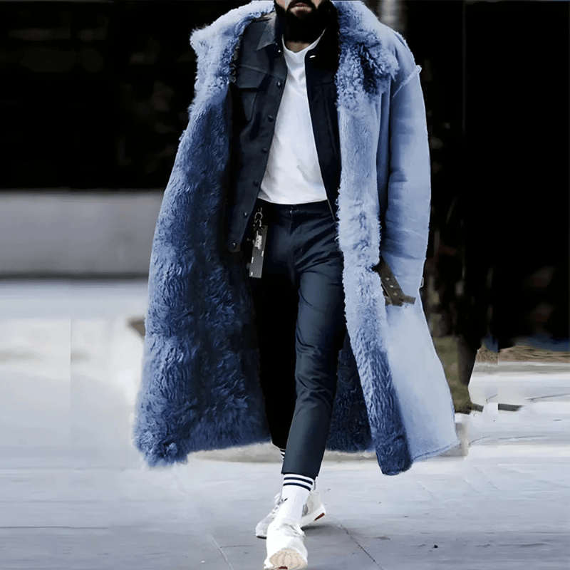 Oversized Shearling-Lined Insulated Trench Coat