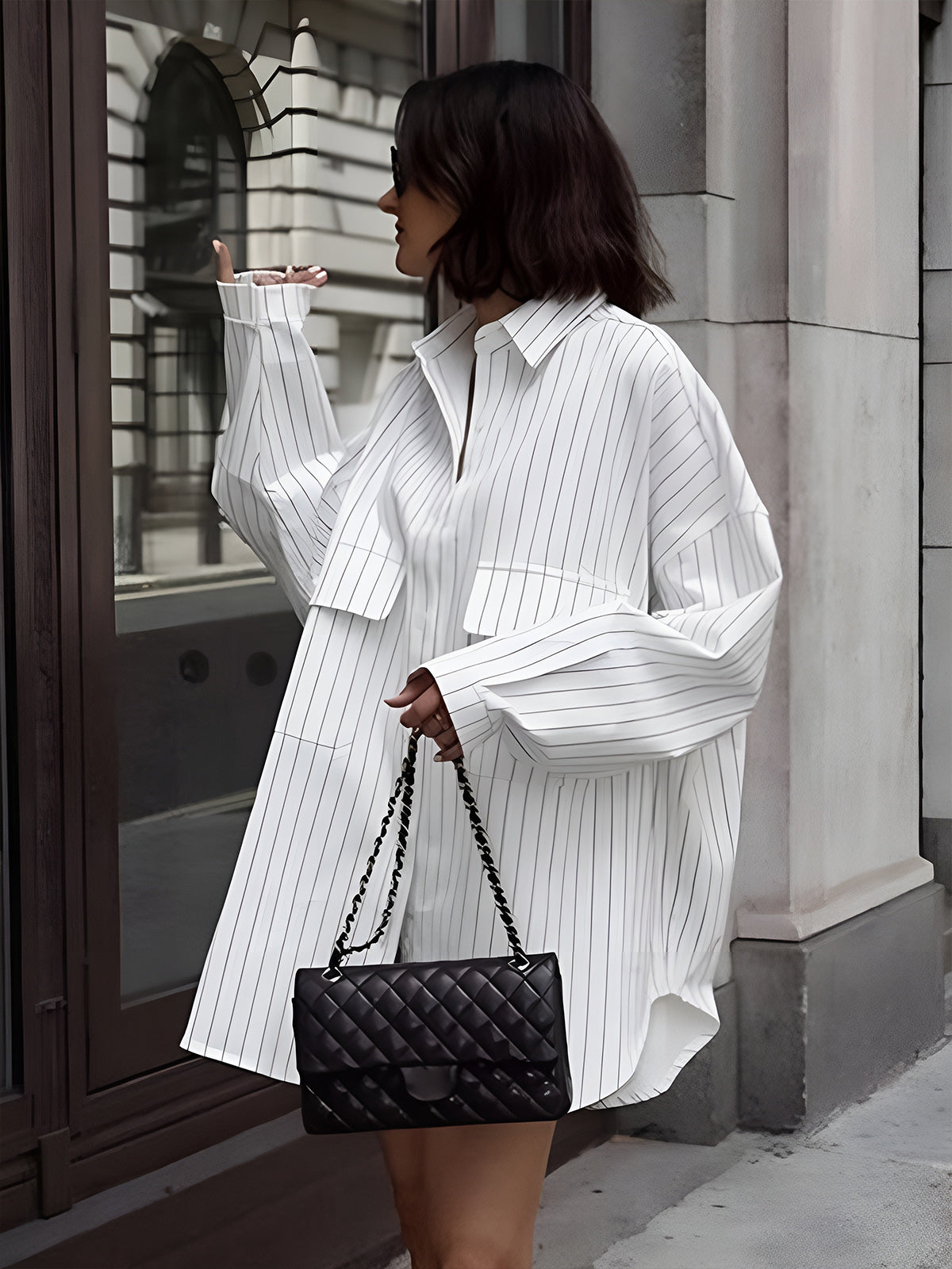 Oversized Striped Shirt