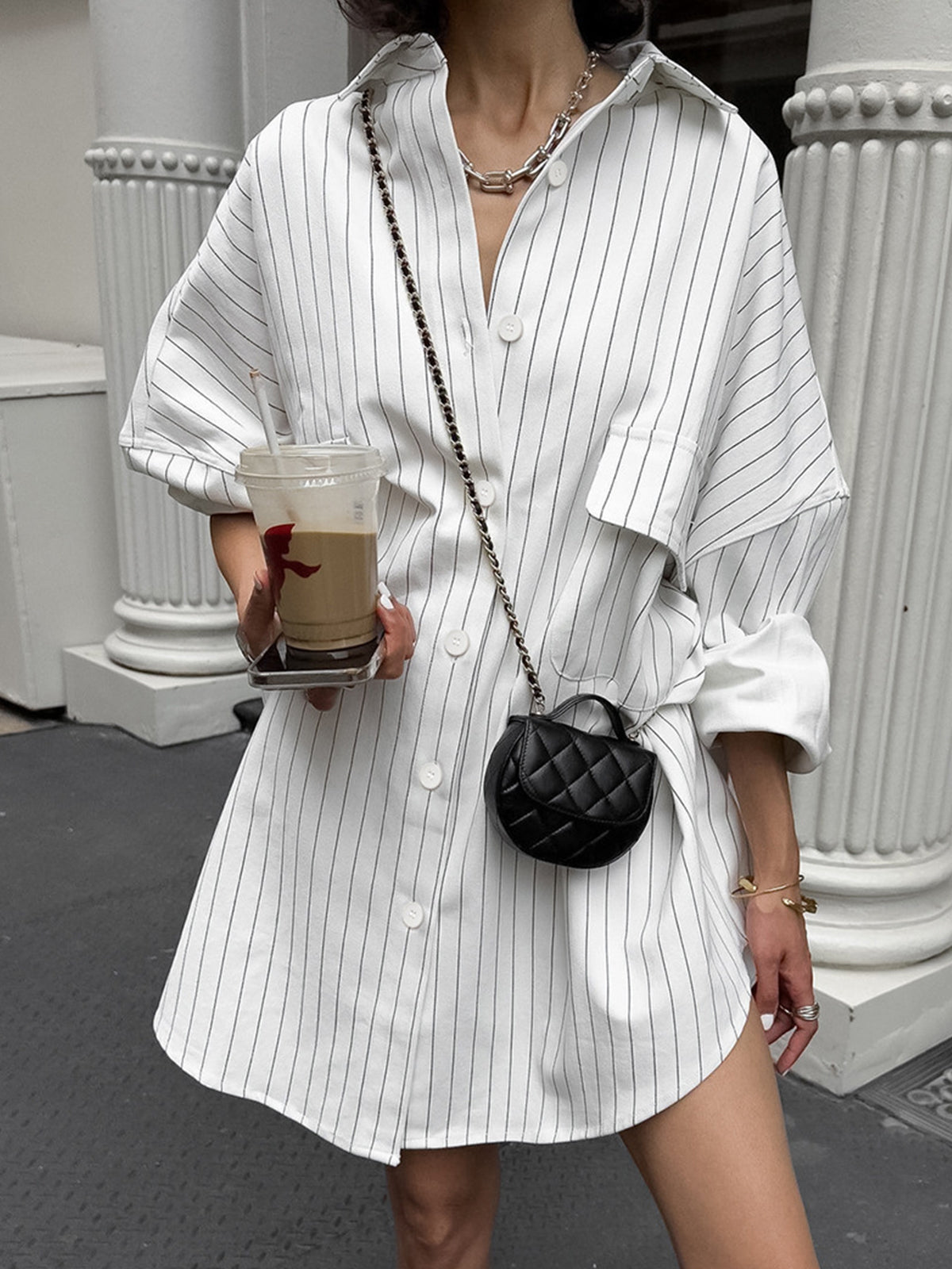 Oversized Striped Shirt