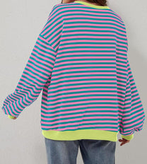 Oversized Striped Sweater For Women