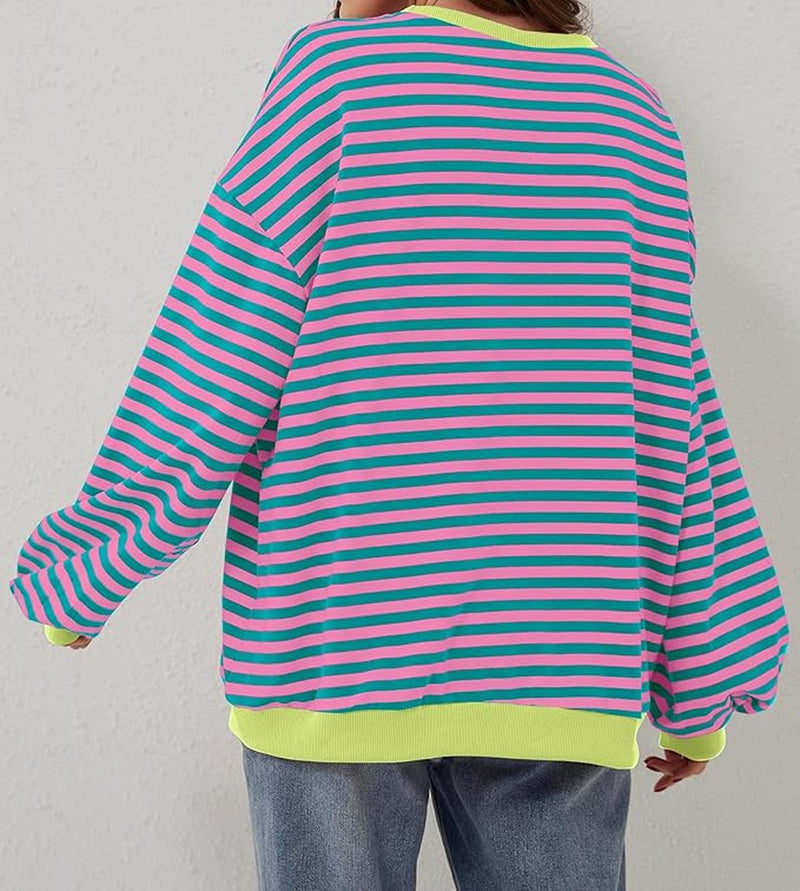 Oversized Striped Sweater For Women