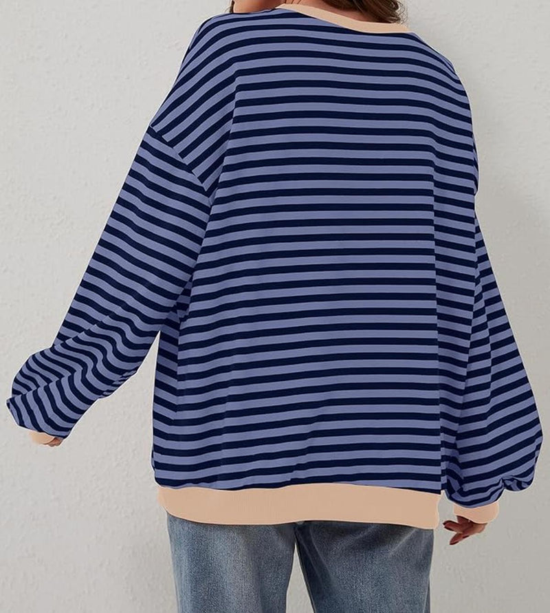 Oversized Striped Sweater For Women
