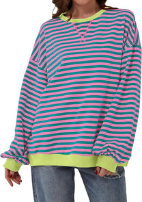 Oversized Striped Sweater For Women