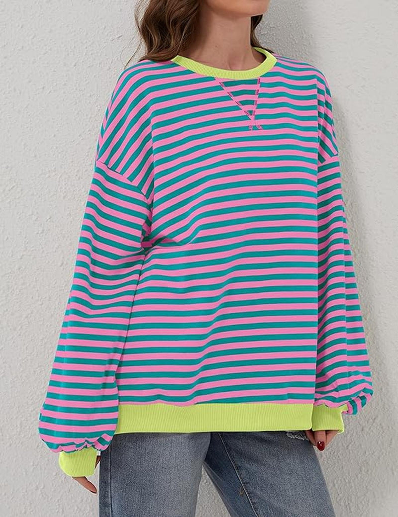 Oversized Striped Sweater For Women