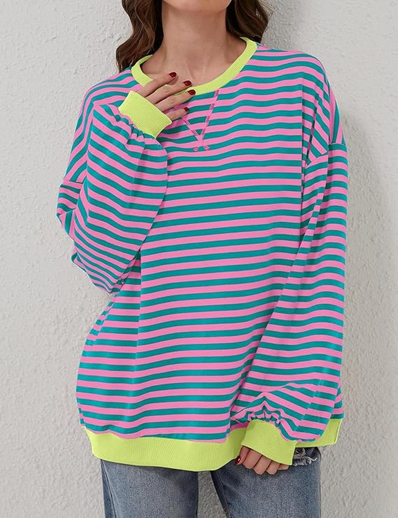 Oversized Striped Sweater For Women