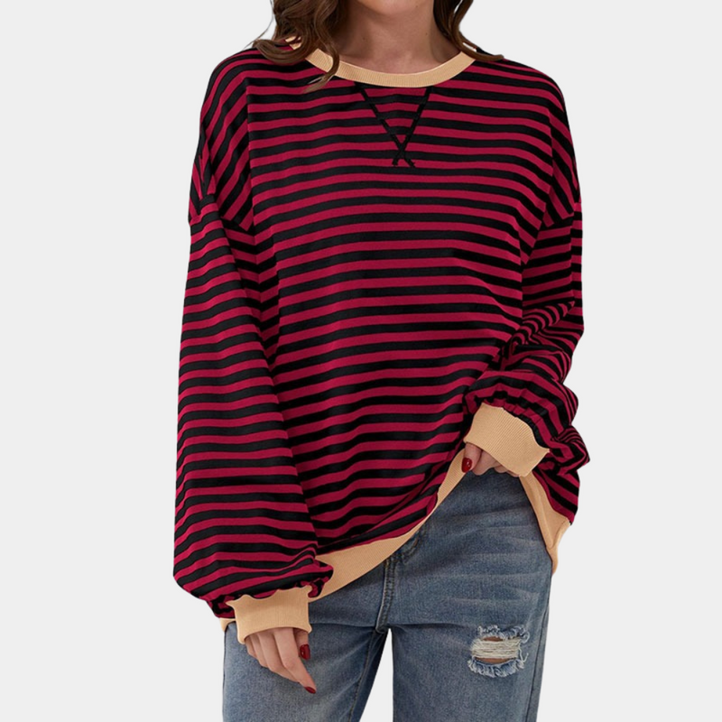 Oversized Striped Sweater For Women